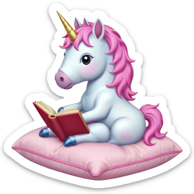 Unicorns read book
A tiny pastel unicorn sitting on a cushion, reading a glowing storybook.











 sticker