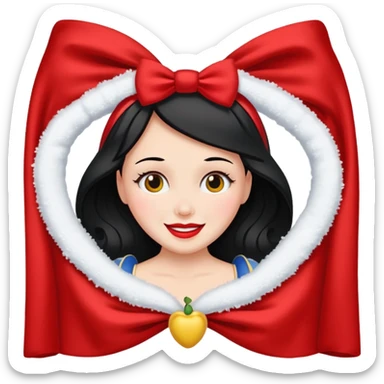 sash with snowwhite's face on it sticker