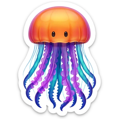 jellyfish with unique design and color but i want a simple one sticker