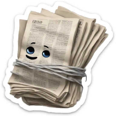 a bundle of newspaper sticker