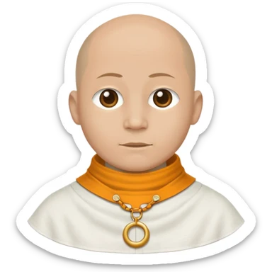 monk's collar sticker