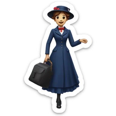 full-length Mary Poppins sticker