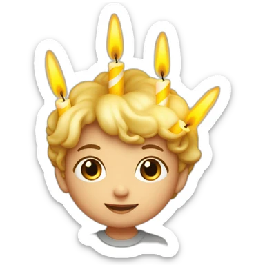 Enfant qui souffle des bougies d’anniversaire sticker