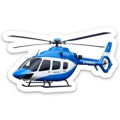 Eurocopter EC135 - Airbus Helicopters (Model Year: 2020) (Iconic colour: Blue and white) sticker