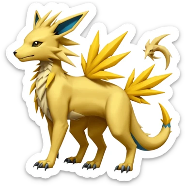 Jolteon-Salandit-Manectric-Electrike-Zeraora-Fakémon-hybrid-creature (full body)  sticker