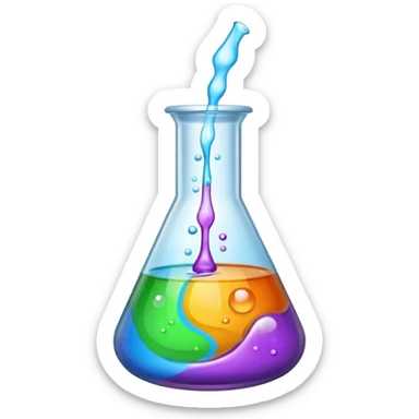 chemistry and lab work icon sticker
