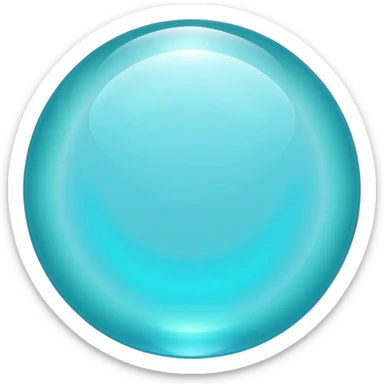 Round cut smithsonite gemstone with aqua blue color and holographic color play sticker