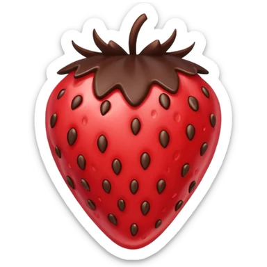 chocolate covered strawberry sticker