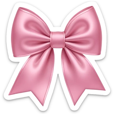 pink coquette bow with a heart in the middle, delicate and feminine, soft pink tones, elegant details sticker