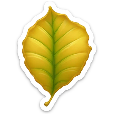 gota de agua color oro con una hoja dentro de la gota sticker