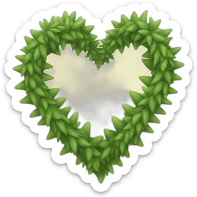 Spiky vine heart border sticker