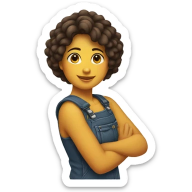 Chica alta besándose con chico bajo sticker