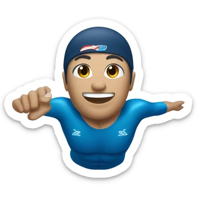 freestyle swimmer sticker