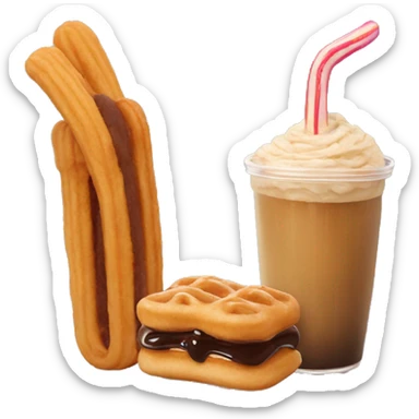 boba and churros sticker