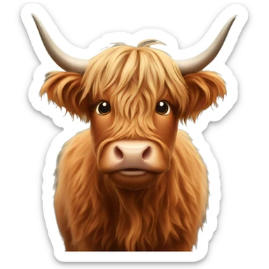 Highland cow sticker