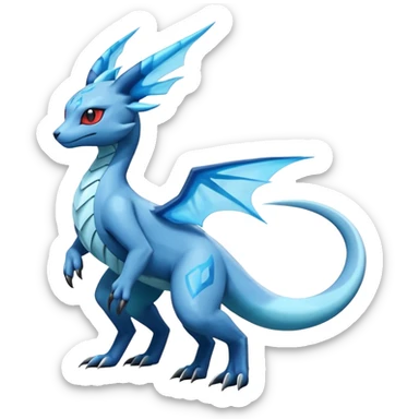 Salandit-Glaceon-Salamence-hybrid-fusion (full body) sticker