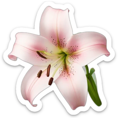light pink lilium sticker