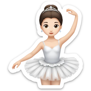 Swan lake ballet brunette  sticker