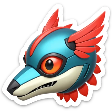  exotic tropical cyber-Sleuth-Loyd-Garmaddon-Litten-Linoone-Noibat-Fakémon-Pokémon-Vernid-creature sticker