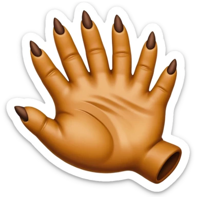 bear claw and standard emoji hand shaking sticker