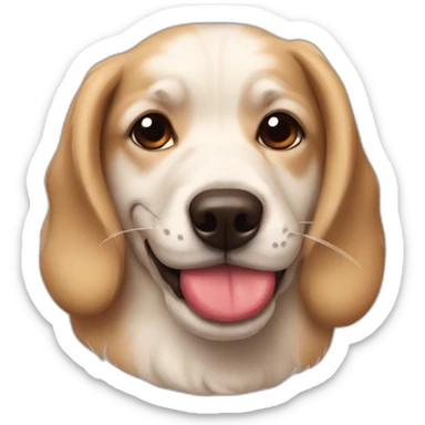 puckered lips dog sticker