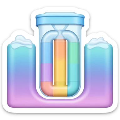 a pastel squeeze tube sticker
