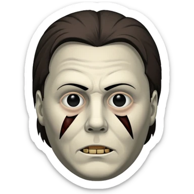 michael myers black eyes sticker