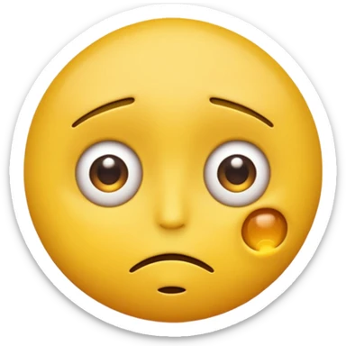 Eye twitching emoji like it ate something sour sticker