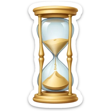 Sandglass with banknotes sticker