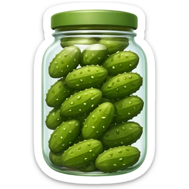 Gherkins in jar sticker