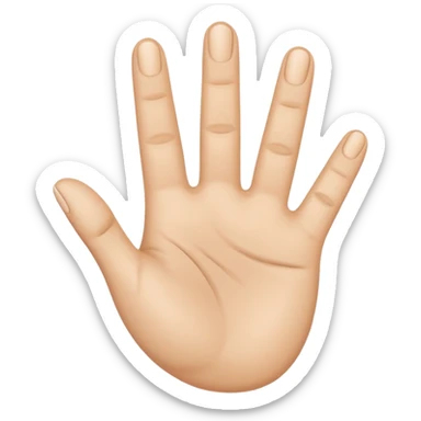 3 doigts levés et collés d’une main beige  sticker