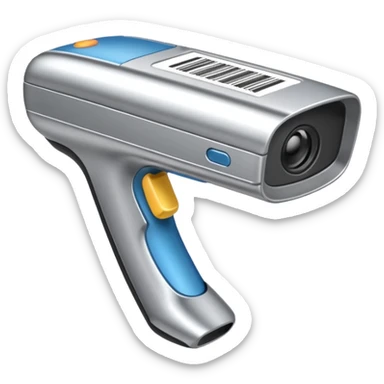 barcode scanner scanning a barcode sticker