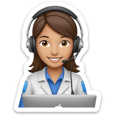 female computer technician sticker