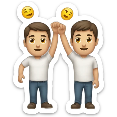 Homme levant les deux mains sticker