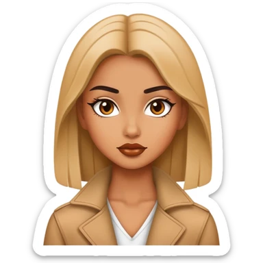 fashionable girl with attitude posing sticker