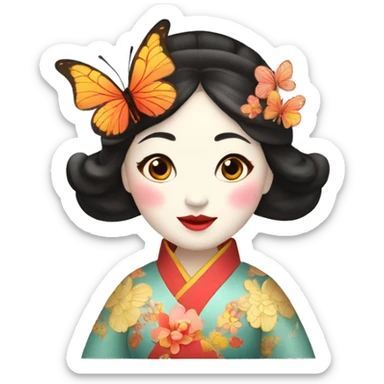 Beijing opera Mrs butterflies,butterflies sticker
