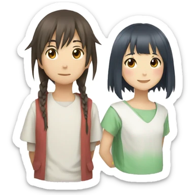 Haku and chihiro sticker