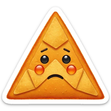 A doritos with sad face sticker