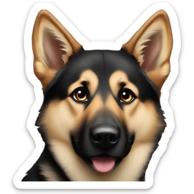 German shepherd husky mix dark nose sticker