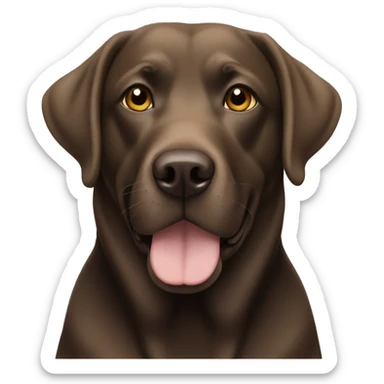 Labrador retriever blended with my face sticker