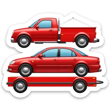 car towing a trailer with towbar sticker