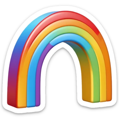 Un cœur arc en ciel  sticker