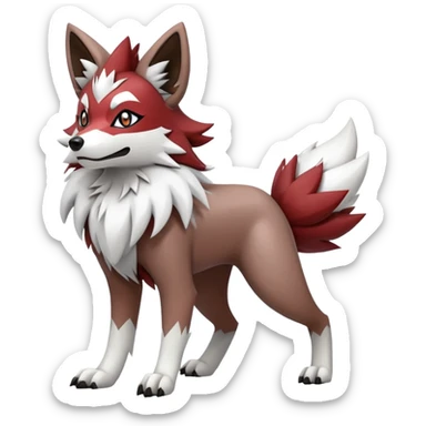  Zigzagoon-Lycanroc-Hybrid (Full body) sticker