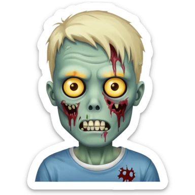 Faça um zombie com uma blusa na sticker