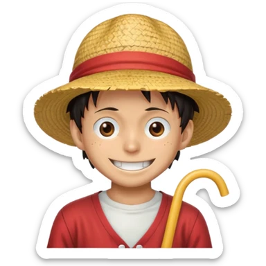 J’aimerais que tu me crées un emoji sur Monkeydi Luffy sticker