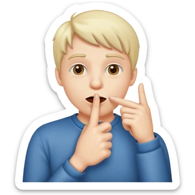 Peut tu me faire un bonhomme qui mets son doigts dans sa bouche avec un regard un peu coquin  sticker