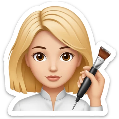 Hairstylist coloring hair sticker