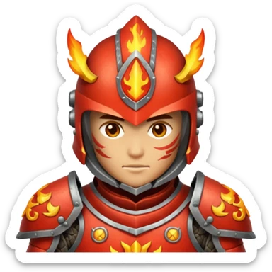fire armored warrior sticker