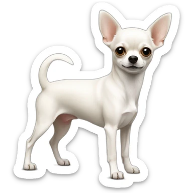Un chihuahua à poil blanc court sticker