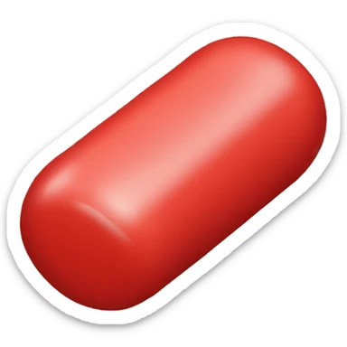 Plain red pill capsule sticker
